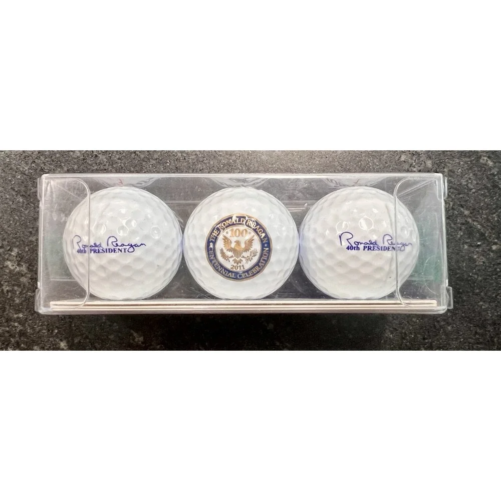 NIB President Ronald Reagan‎ Centennial Celebration 3 Golf Balls Top Flite #1